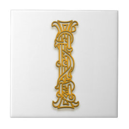 Azulejo De Cerámica I Monograma "Oro irlandés" Tile cerámico