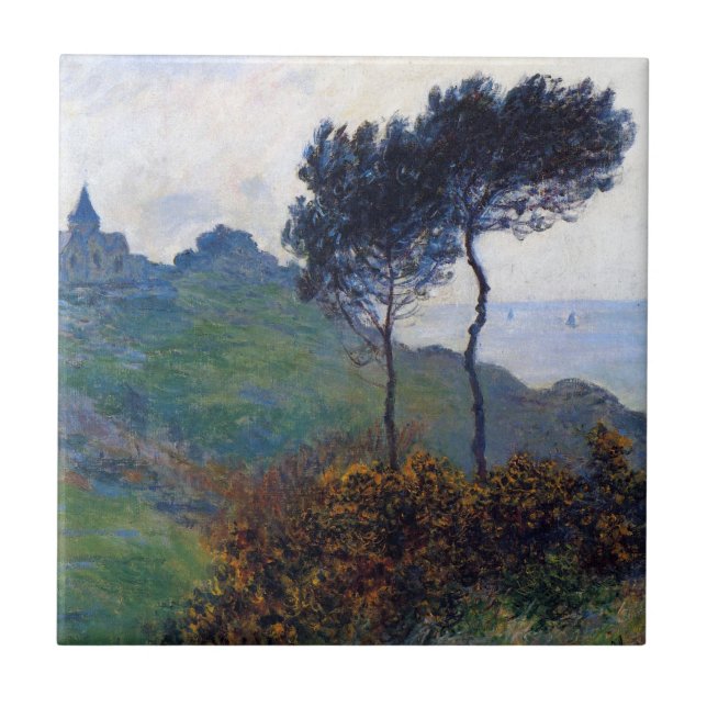 Azulejo De Cerámica Iglesia de Claude Monet en Varengeville (Frente)