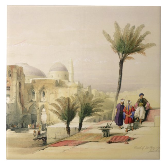 Azulejo De Cerámica Iglesia del sepulcro santo, Jerusalén, placa 11 (Frente)