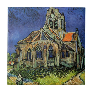 Azulejo De Cerámica Iglesia en Auvers-sur-Oise por Vincent van Gogh
