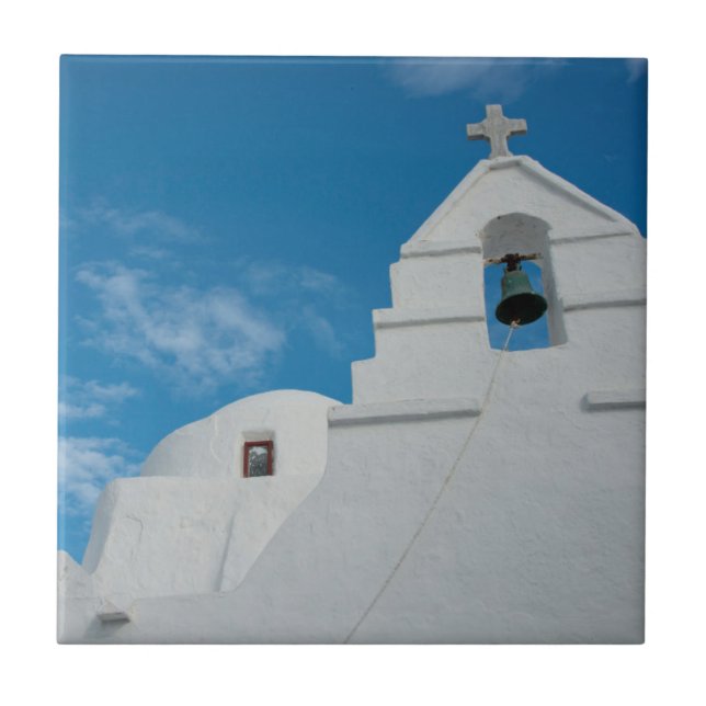 Azulejo De Cerámica Iglesia típica encalada (Frente)