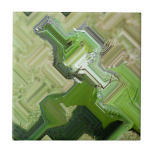 Azulejo De Cerámica Iguana verde