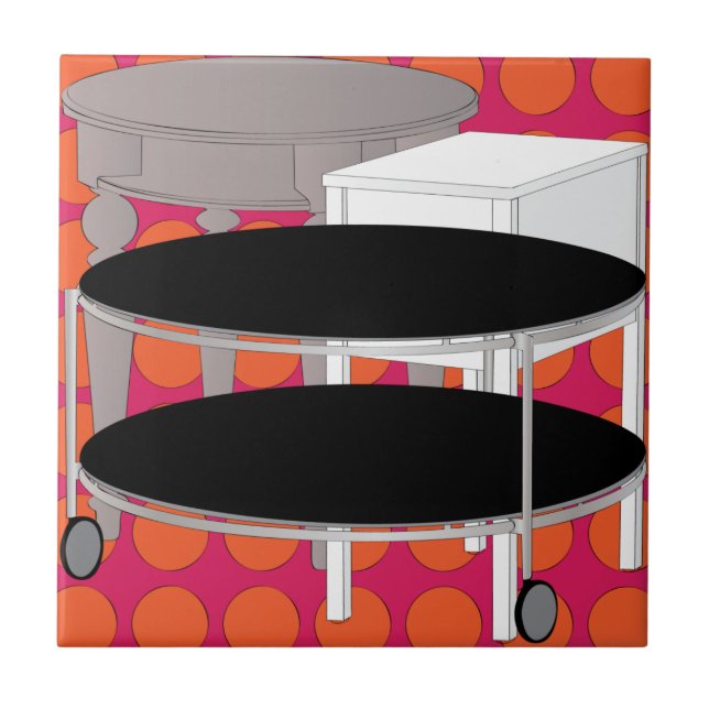 Azulejo De Cerámica Ikea Furniture Tables Naranja Tile (Frente)