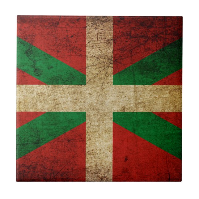 Azulejo De Cerámica Ikurriña antigua (Frente)