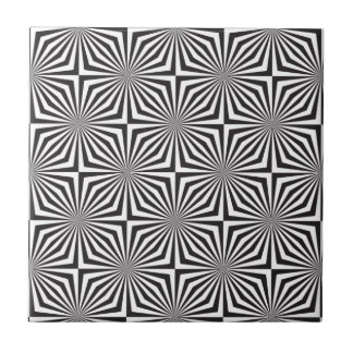 Azulejo De Cerámica Ilusión óptica blanco y negro