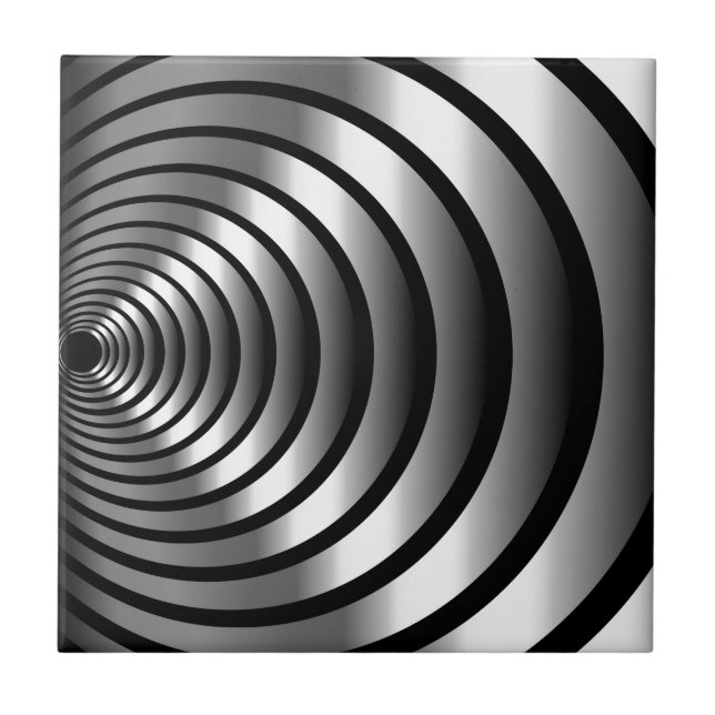 Azulejo De Cerámica Ilusión óptica metálica (Frente)