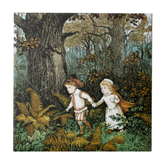 Azulejo De Cerámica Ilustracion de Hansel y de Gretel