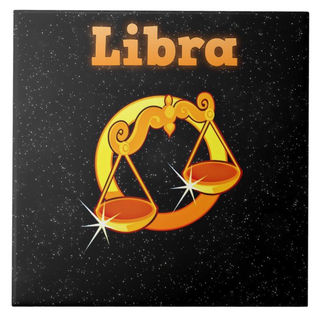 Azulejo De Cerámica Ilustracion del libra (Frente)