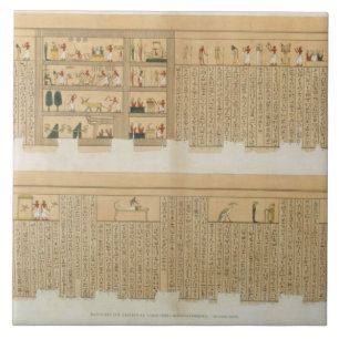 Azulejo De Cerámica Ilustraciones de un manuscrito de Pampus con