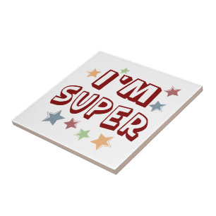 Azulejo De Cerámica Im Super con estrellas