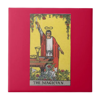 Azulejo De Cerámica Imagen de carta de tarot del mago