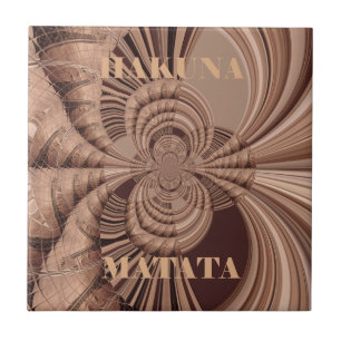 Azulejo De Cerámica Imagen/gráfico de arte fractal Hakuna Matata afric