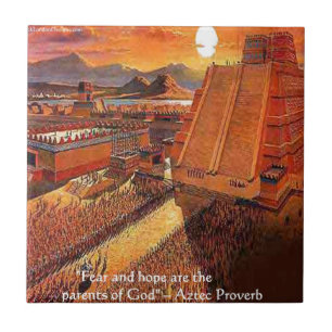 Azulejo De Cerámica Imperio Azteca & Regalos de Proverbios Camisetas &