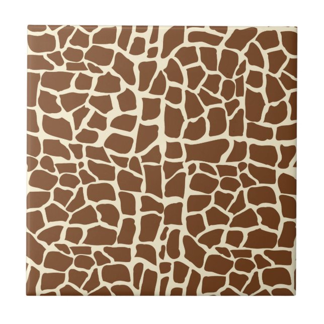 Azulejo De Cerámica Impresión animal de patrón de jirafa (Frente)