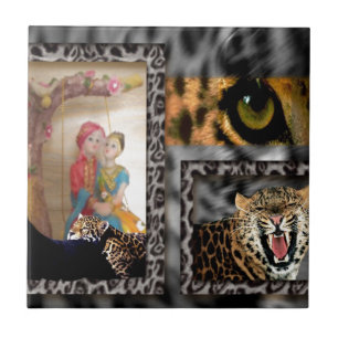 Azulejo De Cerámica Impresión artística de tigre y pareja