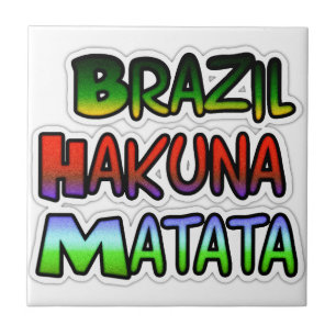 Azulejo De Cerámica Impresión artística verde amarillo dorado Brasil H