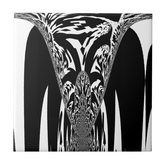 Azulejo De Cerámica Impresión de arte abstracto africano (Frente)