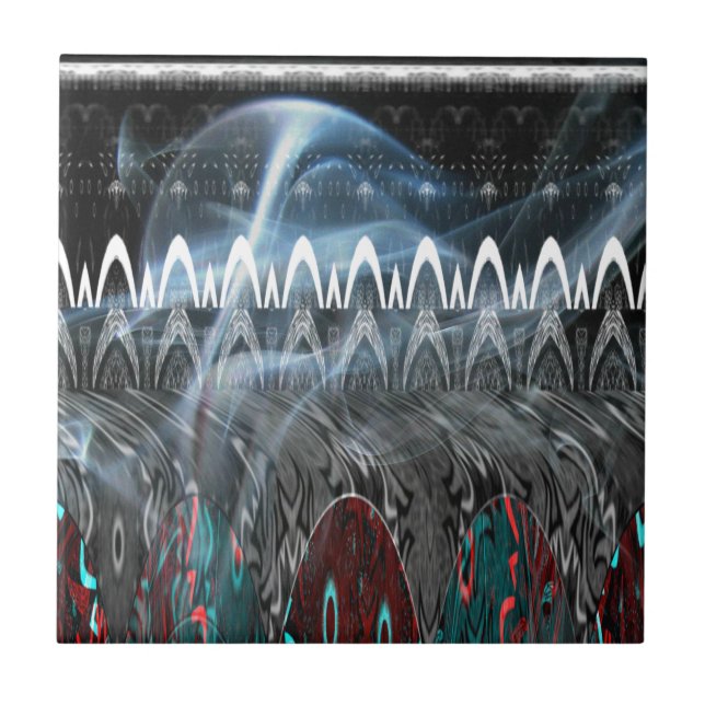 Azulejo De Cerámica Impresión de arte abstracto asombroso (Frente)