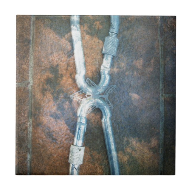 Azulejo De Cerámica Impresión de arte de carabiners vinculados (Frente)