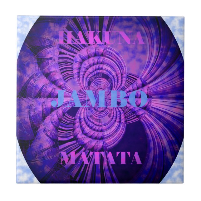 Azulejo De Cerámica Impresión de arte de Hakuna Cósmica (Frente)
