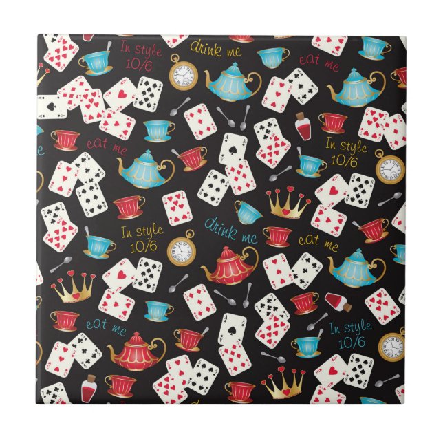 Azulejo De Cerámica Impresiones del país de las maravillas (Frente)