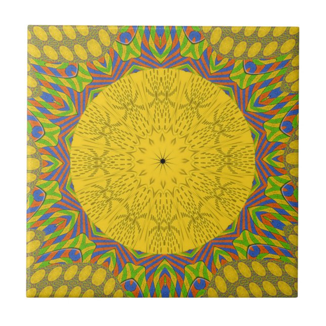 Azulejo De Cerámica Imprimir arte de patrón egipcio (Frente)