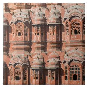 Azulejo De Cerámica INDIA, Rajasthan, Jaipur: Hawa Mahal (Palacio de