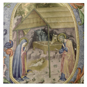 Azulejo De Cerámica Inicial "P" de Corale/de Graduale no.5 Historiated