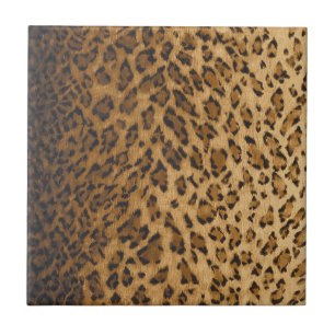 Azulejo De Cerámica Iniciales del monograma del estampado leopardo A