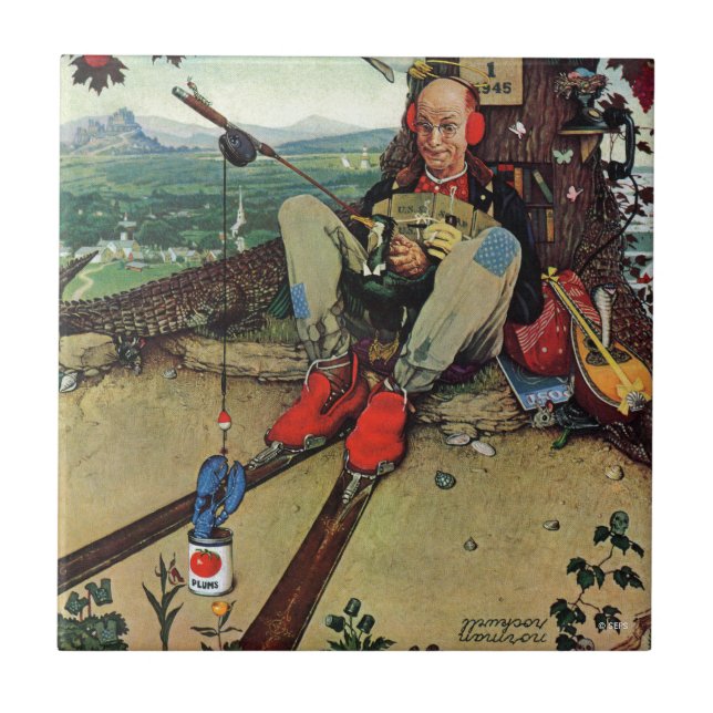 Azulejo De Cerámica Inocente, 1945 (Frente)