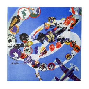 Azulejo De Cerámica Insignias de la escuadrilla