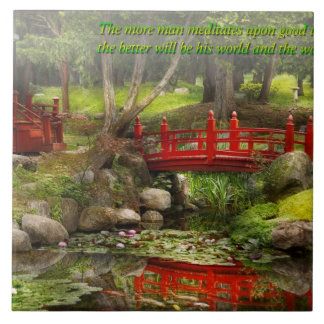 Azulejo De Cerámica Inspiración - Jardín Japonés - Meditación