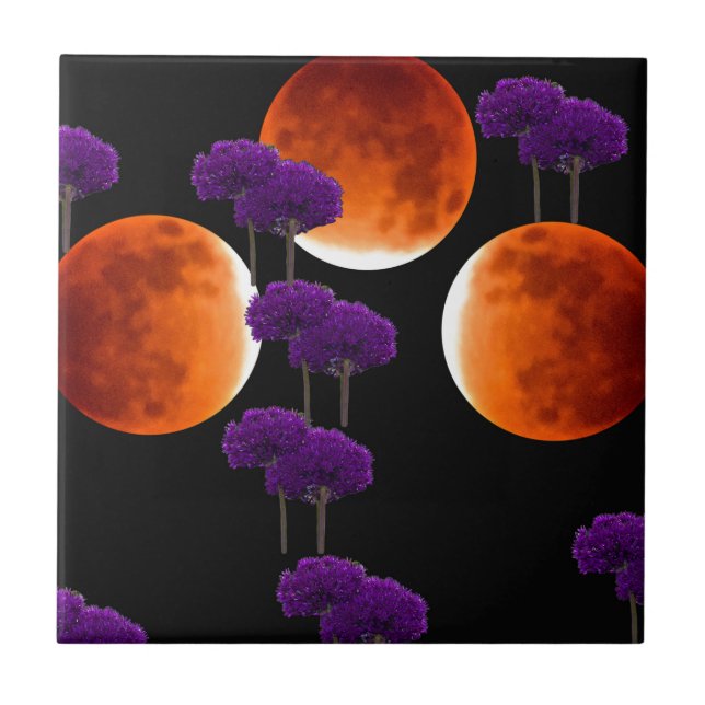 Azulejo De Cerámica Intrusión púrpura (Frente)