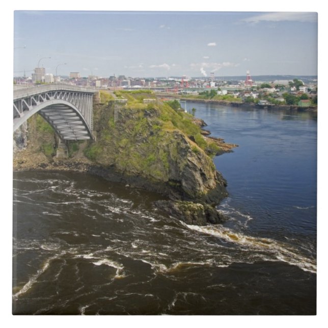 Azulejo De Cerámica Invertir caídas en el río St. John en St. (Frente)
