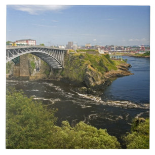Azulejo De Cerámica Invertir caídas en el río St. John en St.