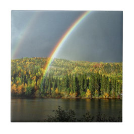 Azulejo De Cerámica irish arcoiris suerte naturaleza afortunada cielos