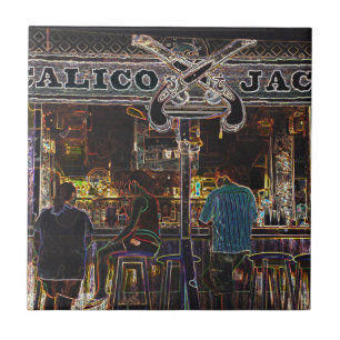 Azulejo De Cerámica Isla Gran Caimán de Calico Jacks