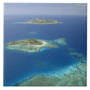 Azulejo De Cerámica Isla Matamanoa y arrecife de coral, Isla Mamanuca