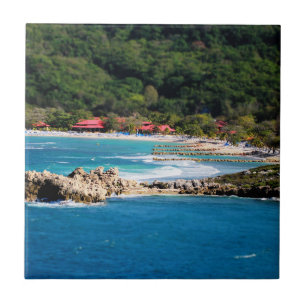 Azulejo De Cerámica Isla Tranquila Paraíso Labadee Haití