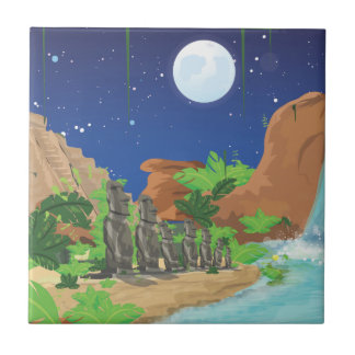 Azulejo De Cerámica Isla tropical