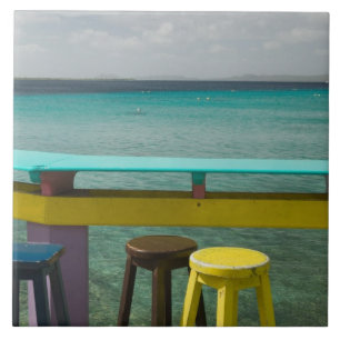 Azulejo De Cerámica Islas ABC, BONAIRE, Kralendijk: Vista al mar