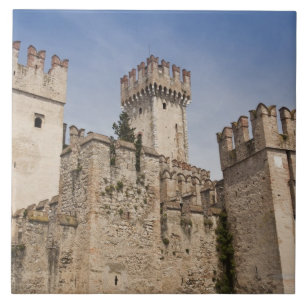 Azulejo De Cerámica Italia, provincia de Brescia, Sirmione. Castello 2