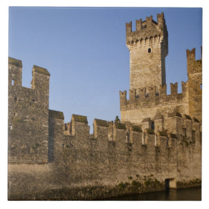Azulejo De Cerámica Italia, provincia de Brescia, Sirmione. Castillo
