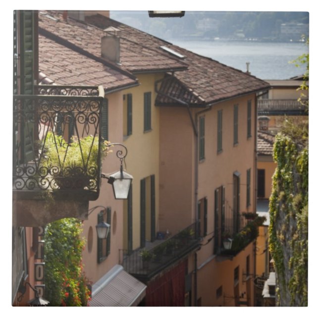 Azulejo De Cerámica Italia, Provincia de Como, Bellagio. Salita (Frente)