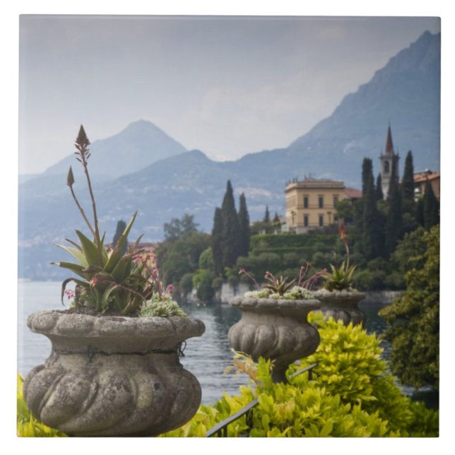 Azulejo De Cerámica Italia, provincia de Lecco, Varenna. Villa Monaste (Frente)