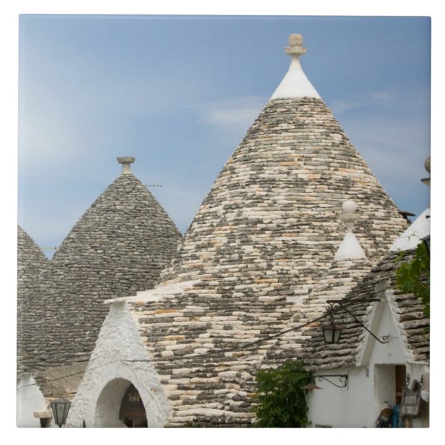 Azulejo De Cerámica Italia, Puglia, Alberobello, Terra dei Trulli, (Frente)