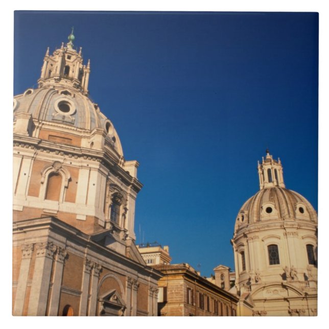 Azulejo De Cerámica Italia, Roma, iglesia de Santa Maria di Loreto y (Frente)
