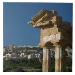Azulejo De Cerámica Italia, Sicilia, Agrigento, La Valle dei Templi, 2
