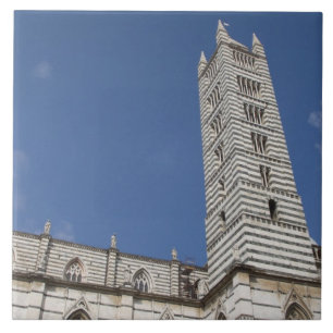 Azulejo De Cerámica Italia, Toscana, Siena. El Duomo.