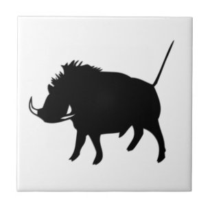 Azulejo De Cerámica Jabalí verrugoso